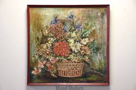 Vintage Textured Still Life Painting | eBay