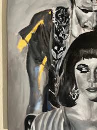 Original Painting Liz Taylor and Richard Burton in Cleopatra ...