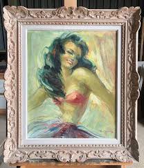 French School - Mid-Century French Impressionist Portrait of ...