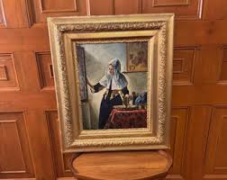 Ferjo "the Geographer" - Large Original Oil Painting on Canvas - Stretched - COA - Vermeer Indiana - Etsy