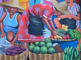 ORIGINAL HAITIAN ART PAINTING ARTIST NIXON PIERRE 24"*20" STREET MARKET VIEW | eBay