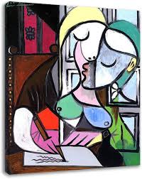 Pinturas famosas "Woman Writing " Impressão de arte em tela reproduções de pintura a óleo arte de parede em tela abstrata para sala de estar 70 x 88 cm emoldurada | Amazon.com.br