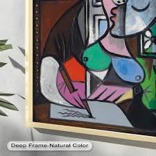 Picasso Style Woman Writing – Abstract Oil Painting