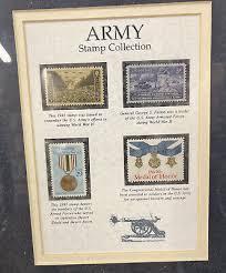 FRAMED U.S. ARMY STAMP COLLECTION MEDAL OF HONOR F86 | eBay