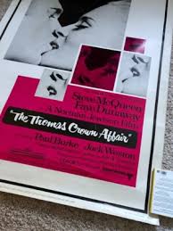 The Thomas Crown Affair Movie Poster Steve McQueen 1968 NICE ...