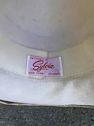 Vintage Sylvia White With Gold Trim Church Derby Women Hat ...