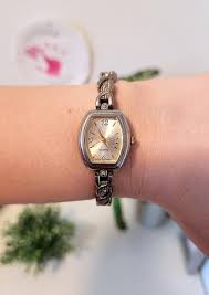 Ladies Quartz Wrist Watch Silver-tone Braided Strap ...