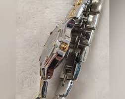 Vintage Geneva Women's Two Tone Blue Face Watch - Etsy