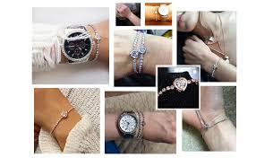 Amazon.com: ASHMITA Charm Heart Bracelets for Women Cubic Zirconia Rose Gold Adjustable Chain Bracelet: Clothing, Shoes & Jewelry