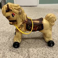 Vintage Wonder Riding Toy Horse on Coaster Wheels Hard ...