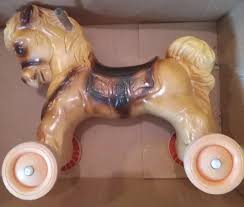 Vintage Wonder Horse Riding Toy Horse Plastic Wheels Hard ...