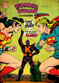 Wonder Woman vs Supergirl 177 by Irv Novick' Poster, picture, metal print, paint by DC Comics | Displate