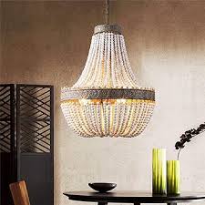 Chandelier, Farmhouse Wood Beaded Chandelier Farmhouse Distressed Pendant Light Fixtures Rustic Retro Ceiling Light for Dining Room Bedroom Home Entryway : Amazon.ca: Tools & Home Improvement
