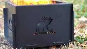 Amazon.com : INNO STAGE Fire Pit for Camping-14.5 Inch Collapsible Firepit for Patio Outside Wood Burning Outdoor Indoor BBQ Picnic, Portable Fire Pits with Travel Bag and Poker Bonfire of Backyard (Black) :