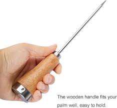 Amazon.com | ZLKSKER Wooden Handle Ice Pick, Stainless Steel ...