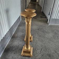 1960s Italian Florentine Hand Carved Giltwood Column ...