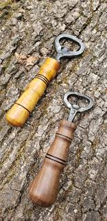 Bottle Opener with Wood Handle – Red Tail Ironworks