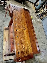 Antique Carpenter Bench Table