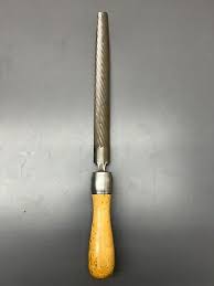 VINTAGE HELLER NUCUT WOOD HANDLE FILE - 10" FILE 16" OVERALL ...