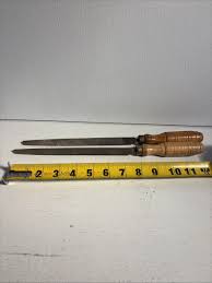 Two Triangular files with wood handles | eBay