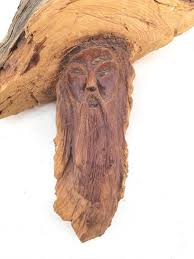 Sold at Auction: Signed Litch Hand Carved Wizard Wall Art