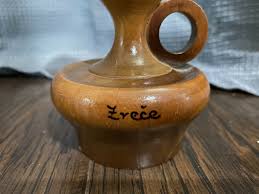 Vintage Visnar Jesenice Umetna Obrt Yugoslavia Wood Hand Painted Candlestick Sig | eBay