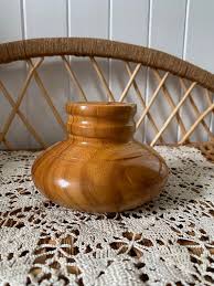 Handcrafted Camphor Wood Vase | J. Wilson | Turned Wooden Vase | Wood Decor - Etsy