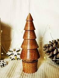 Wood turned Gombe Christmas tree - Folksy