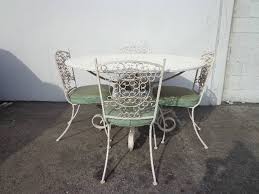 5PC Patio Set Table Chairs Arthur Umanoff Granada MCM Seating Lounge Mid Century Modern Retro Pool Furniture Outdoor Wrought Iron Balcony