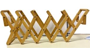 Tabletop Plate Rack Wooden Accordion Fold Holds up to Five ...