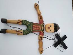 VINTAGE Pinocchio Marionette Handpainted 13 in decorative | eBay