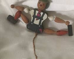 Vintage Wooden Toy • Made in Austria• Hand Crafted Movable ...