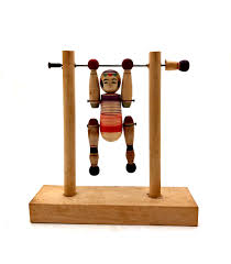 Vintage Japanese Wooden Yajirou Acrobat Toy | Rare Tsuta ...