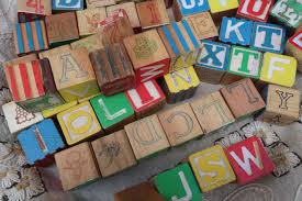 Large Lot of Vintage Wood ABC Blocks Toy, Unique Gift, Multicolored Photo Prop - Etsy