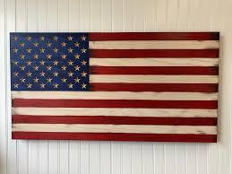 American Flag Art RED-WHITE-BLUE | Savona Woodworks