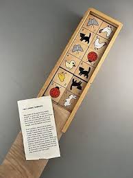 Vintage Painted Wooden Animal Dominoes Set of 28 (#2511) | eBay