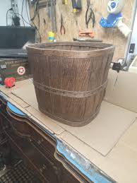 Vintage Wood Paneled Waste Basket / All Purpose Basket With Eagle Emblem - Etsy