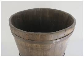 Late 19th Century European Wood Bucket with Iron Straps. For Sale at Ruby Lane