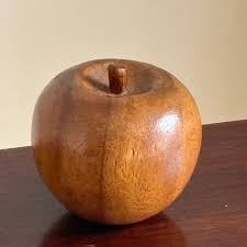 1960's Hand Carved Wood Fruit Bowl — A Set | Chairish