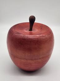 Vintage Hand Painted Made Wooden Apple Keepsake Trinket Desk Storage B – PF's Peculiar Finds