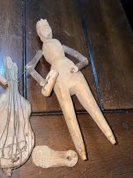 Vintage Folk Art Hand Carved Wood Dolls, Delta Wood ￼Dolls ...