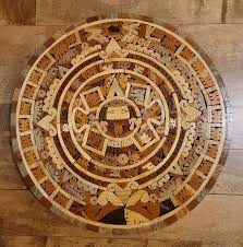 VINTAGE AZTEC MAYAN WOODEN WALL CALENDAR 11"W | eBay
