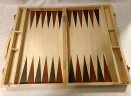NWOT/NIB STERLING GAMES 15" WOODEN BACKGAMMON SET - Style ...