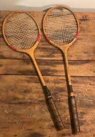Set of 2 Vintage Wooden Badminton Racquets Vintage Sports ...