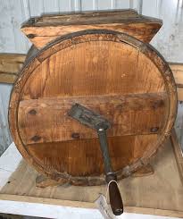 Antique RCW Richmond Cedar Works 15" Wood Barrel Butter ...
