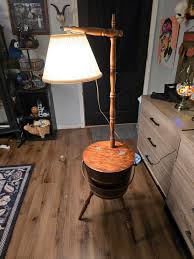 Table lamp bucket thing? Has 3 legs. Plug is plastic and ...