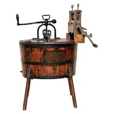 Antique Wooden Barrel Washing Machine With Wringer For Sale ...