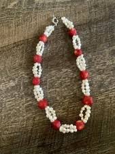 Red Pearl Statement Fashion Necklaces & Pendants for sale | eBay