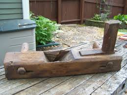 Primitive Antique Carpenter's Wooden Wedge Arm Plough Plane - 1800's | eBay