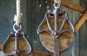 Wooden Pulley Display Hooks Set of 3 - Decor Steals